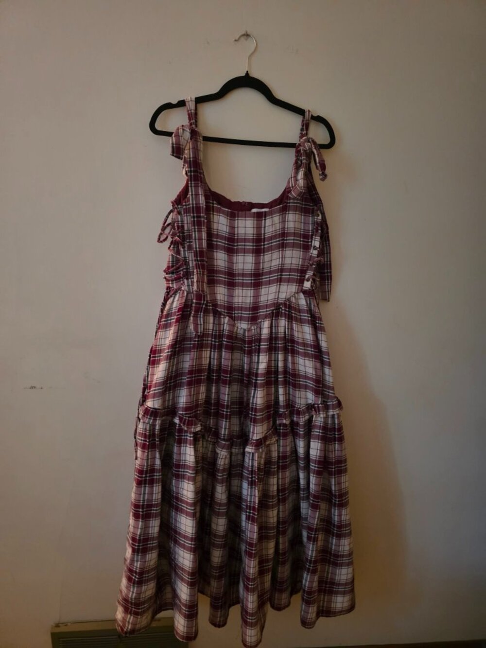 Valkyrie Collection Cottagecore Plaid Corset Dress - Picture 2 of 5